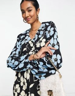 Y.A.S Exclusive Midi Dress With Exaggerated Collar In Bold Floral Mixed Print For Women Multi -Women's Y.A.S Sales Shop unnamed file 236