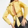 Y.A.S Satin Top With Open Back Detail In Yellow For Women -Women's Y.A.S Sales Shop unnamed file 2375