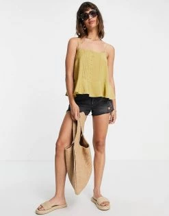 Y.A.S Button Front Cami Top In Khaki For Women 10 Y.A.S Button Front Cami Top In Khaki For Women -Women's Y.A.S Sales Shop unnamed file 2413