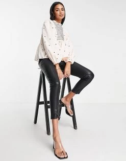 Y.A.S Shirred Blouse In Cream Heart Print For Women -Women's Y.A.S Sales Shop unnamed file 2453