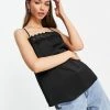 Y.A.S Recycled Cami Top With Lace Detail In Black For Women -Women's Y.A.S Sales Shop unnamed file 2465