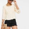 Y.A.S Organic Cotton Square Neck Blouse In Cream For Women -Women's Y.A.S Sales Shop unnamed file 2515