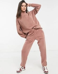 Y.A.S Co-ord Sweatshirt With Balloon Sleeves In Camel For Women