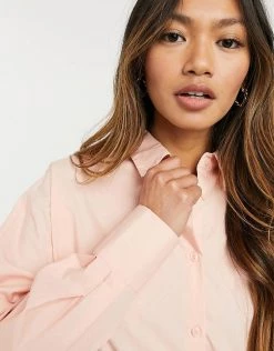 Y.A.S Shirt With Pleated Cinched In Waist In Dusty Pink For Women -Women's Y.A.S Sales Shop unnamed file 2542