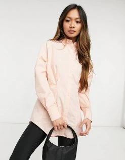 Y.A.S Shirt With Pleated Cinched In Waist In Dusty Pink For Women -Women's Y.A.S Sales Shop unnamed file 2544