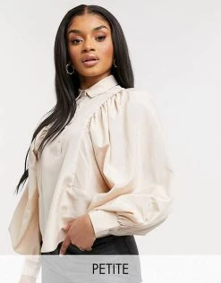 Y.A.S Petite Shirt With Balloon Sleeves And Pleat Detail In Cream For Women 11 Y.A.S Petite Shirt With Balloon Sleeves And Pleat Detail In Cream For Women -Women's Y.A.S Sales Shop unnamed file 2554