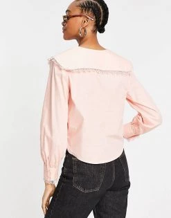 Y.A.S Collar Detail Blouse In Pale Pink For Women 9 Y.A.S Collar Detail Blouse In Pale Pink For Women -Women's Y.A.S Sales Shop unnamed file 2572