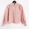 Y.A.S Puff Sleeve Shirt In Pink & White Print For Women -Women's Y.A.S Sales Shop unnamed file 2610