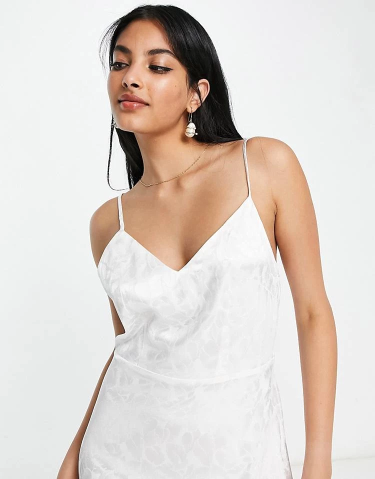 Y.A.S Bridal Jacquard Maxi Singlet Dress Co-ord In White For Women Star W Ite 5 Y.A.S Bridal Jacquard Maxi Singlet Dress Co-ord In White For Women Star W Ite - Image 3