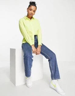 Y.A.S. Robbia Oversized Shirt In Bright Green For Women Lime Green -Women's Y.A.S Sales Shop unnamed file 2673