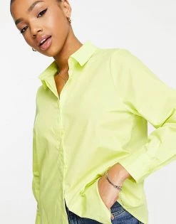Y.A.S. Robbia Oversized Shirt In Bright Green For Women Lime Green -Women's Y.A.S Sales Shop unnamed file 2674