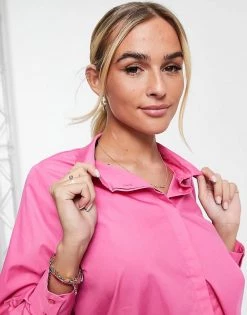 Y.A.S. Robbia Oversized Shirt In Bright Pink For Women Cotton Candy -Women's Y.A.S Sales Shop unnamed file 2677