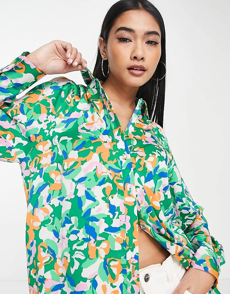 Y.A.S Co-ord Kimmie Long Shirt In Green For Women Jelly Bean 5 Y.A.S Co-ord Kimmie Long Shirt In Green For Women Jelly Bean - Image 3