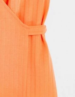 Y.A.S Lila Short Sleeve Wrap Top In Orange For Women Cantaloupe -Women's Y.A.S Sales Shop unnamed file 2703