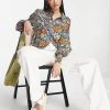Y.A.S Printed Shirt Co-ord In Navy For Women Navy Blazer 2 Y.A.S Printed Shirt Co-ord In Navy For Women Navy Blazer -Women's Y.A.S Sales Shop unnamed file 2720