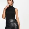 Y.A.S Woola High Neck Sleeveless Top In Black For Women 2 Y.A.S Woola High Neck Sleeveless Top In Black For Women -Women's Y.A.S Sales Shop unnamed file 2725