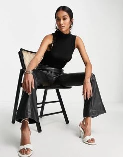 Y.A.S Woola High Neck Sleeveless Top In Black For Women 10 Y.A.S Woola High Neck Sleeveless Top In Black For Women -Women's Y.A.S Sales Shop unnamed file 2728