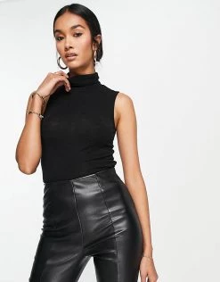 Y.A.S Woola High Neck Sleeveless Top In Black For Women 11 Y.A.S Woola High Neck Sleeveless Top In Black For Women -Women's Y.A.S Sales Shop unnamed file 2729