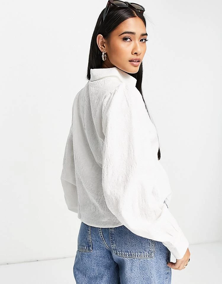 Y.A.S. Rosi Volume Sleeve Button Down Shirt In White For Women Eggnog 4 Y.A.S. Rosi Volume Sleeve Button Down Shirt In White For Women Eggnog - Image 2