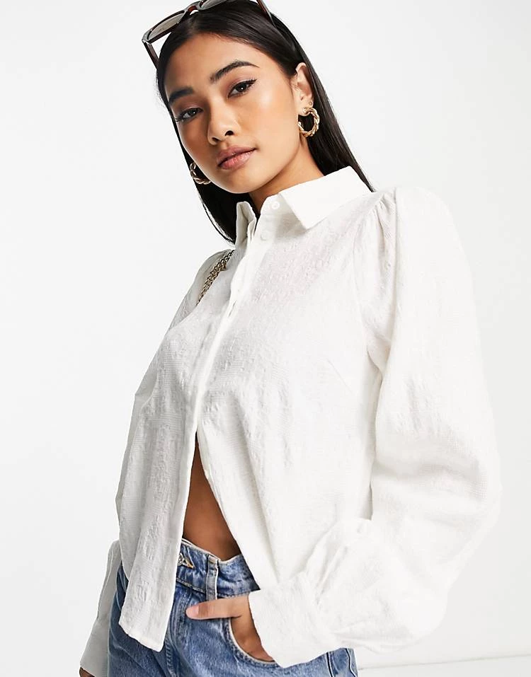 Y.A.S. Rosi Volume Sleeve Button Down Shirt In White For Women Eggnog 5 Y.A.S. Rosi Volume Sleeve Button Down Shirt In White For Women Eggnog - Image 3