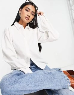 Y.A.S. Rosi Volume Sleeve Button Down Shirt In White For Women Eggnog 11 Y.A.S. Rosi Volume Sleeve Button Down Shirt In White For Women Eggnog -Women's Y.A.S Sales Shop unnamed file 2734