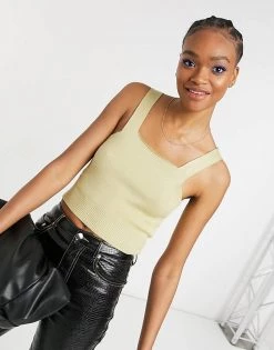 Y.A.S. Knitted Co-ord Crop Top In Beige For Women Hemp -Women's Y.A.S Sales Shop unnamed file 2748