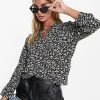 Y.A.S. Belima Printed 3/4 Sleeve Blouse In Black For Women Black Aop -Women's Y.A.S Sales Shop unnamed file 2760