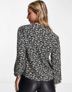 Y.A.S. Belima Printed 3/4 Sleeve Blouse In Black For Women Black Aop 9 Y.A.S. Belima Printed 3/4 Sleeve Blouse In Black For Women Black Aop -Women's Y.A.S Sales Shop unnamed file 2762