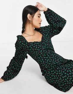 Y.A.S Fit & Flare Mini Dress In Cherry Print For Women -Women's Y.A.S Sales Shop unnamed file 278