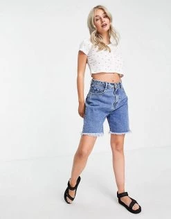 Y.A.S Petite Y.A.S. Petite Ditsy Floral Cropped T-shirt In White For Women White Multi -Women's Y.A.S Sales Shop unnamed file 2828