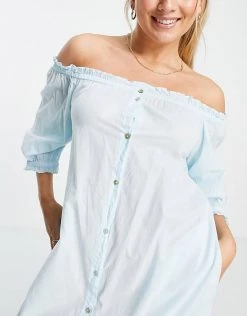 Y.A.S Exclusive Sleep Dress With Frill Hem In Blue For Women 8 Y.A.S Exclusive Sleep Dress With Frill Hem In Blue For Women -Women's Y.A.S Sales Shop unnamed file 2892