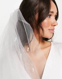 Y.A.S Bridal Exclusive Embellished Veil In White For Women -Women's Y.A.S Sales Shop unnamed file 3
