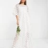 Y.A.S Bridal Aplique Maxi Dress With 3D Flower In White For Women Star White 2 Y.A.S Bridal Aplique Maxi Dress With 3D Flower In White For Women Star White -Women's Y.A.S Sales Shop unnamed file 315