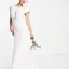 Y.A.S Bridal Maxi Dress With Empire Line Waist And Cut Out Front In White For Women Star White -Women's Y.A.S Sales Shop unnamed file 345