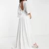 Y.A.S Bridal Low Back Maxi Dress In White For Women -Women's Y.A.S Sales Shop unnamed file 350