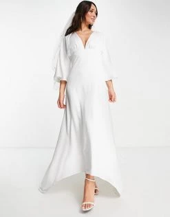 Y.A.S Bridal Low Back Maxi Dress In White For Women -Women's Y.A.S Sales Shop unnamed file 353