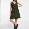 Y.A.S Check Pinafore Dress In Olive Check For Women -Women's Y.A.S Sales Shop unnamed file 385