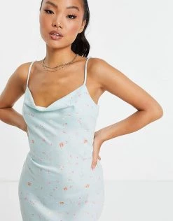 Y.A.S Petite Midi Cami Dress In Blue Ditsy Floral For Women 10 Y.A.S Petite Midi Cami Dress In Blue Ditsy Floral For Women -Women's Y.A.S Sales Shop unnamed file 518