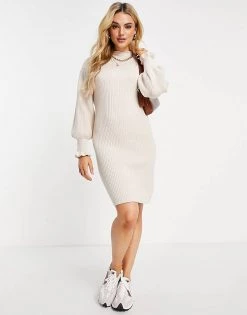 Y.A.S Frill Cuff Mini Dress In Cream For Women -Women's Y.A.S Sales Shop unnamed file 523