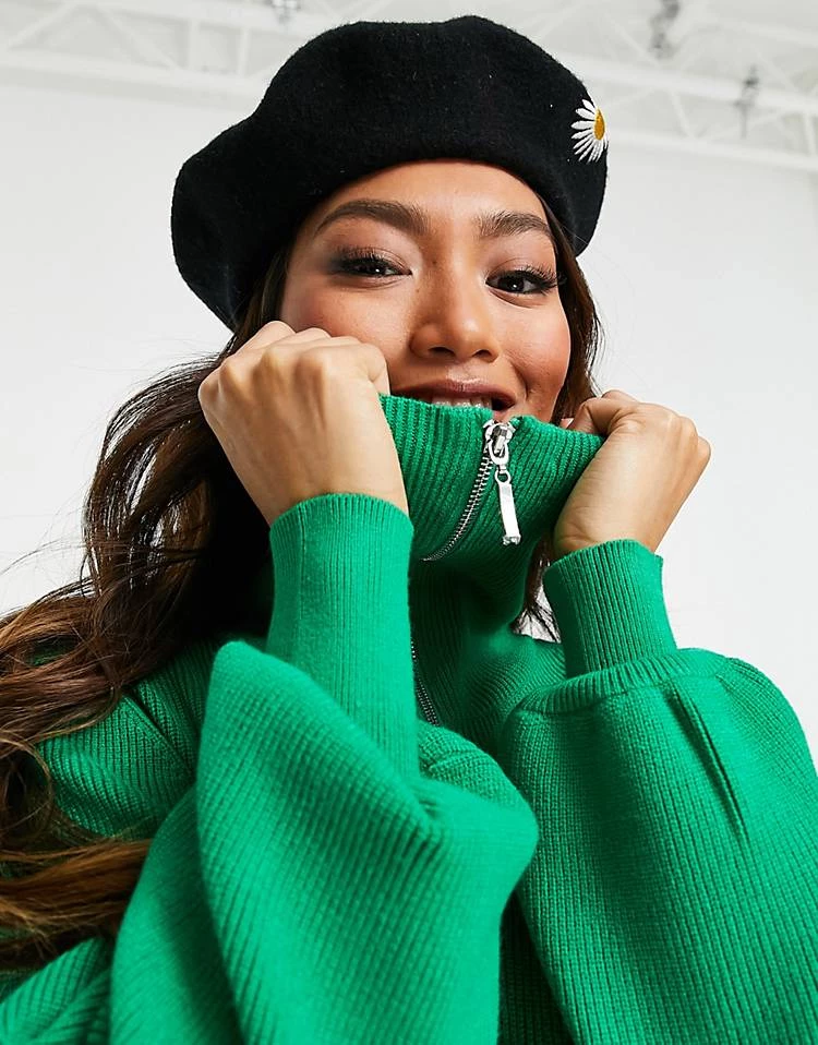 Y.A.S Knitted Roll Neck Dress In Green For Women 6 Y.A.S Knitted Roll Neck Dress In Green For Women - Image 4