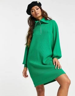 Y.A.S Knitted Roll Neck Dress In Green For Women 11 Y.A.S Knitted Roll Neck Dress In Green For Women -Women's Y.A.S Sales Shop unnamed file 539