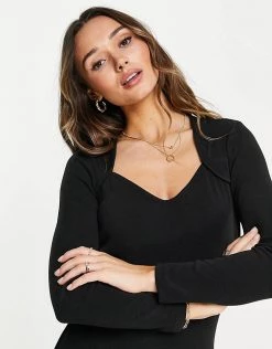 Y.A.S Sweatheart Neck Jersey Dress In Black For Women 10 Y.A.S Sweatheart Neck Jersey Dress In Black For Women -Women's Y.A.S Sales Shop unnamed file 548