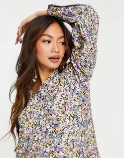 Y.A.S Skirted Mini Dress In Floral Print For Women -Women's Y.A.S Sales Shop unnamed file 552