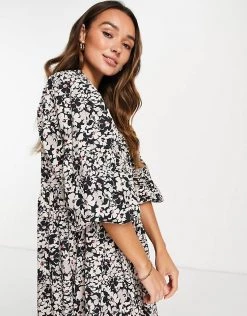 Y.A.S Organic Cotton Puff Sleeve Mini Dress In Mono Floral Print For Women A12 1col Lopa Aop 9 Y.A.S Organic Cotton Puff Sleeve Mini Dress In Mono Floral Print For Women A12 1col Lopa Aop -Women's Y.A.S Sales Shop unnamed file 557