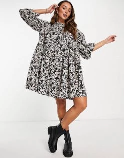 Y.A.S Organic Cotton Puff Sleeve Mini Dress In Mono Floral Print For Women A12 1col Lopa Aop 10 Y.A.S Organic Cotton Puff Sleeve Mini Dress In Mono Floral Print For Women A12 1col Lopa Aop -Women's Y.A.S Sales Shop unnamed file 558