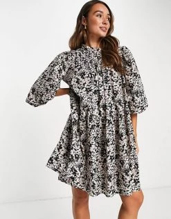 Y.A.S Organic Cotton Puff Sleeve Mini Dress In Mono Floral Print For Women A12 1col Lopa Aop 11 Y.A.S Organic Cotton Puff Sleeve Mini Dress In Mono Floral Print For Women A12 1col Lopa Aop -Women's Y.A.S Sales Shop unnamed file 559
