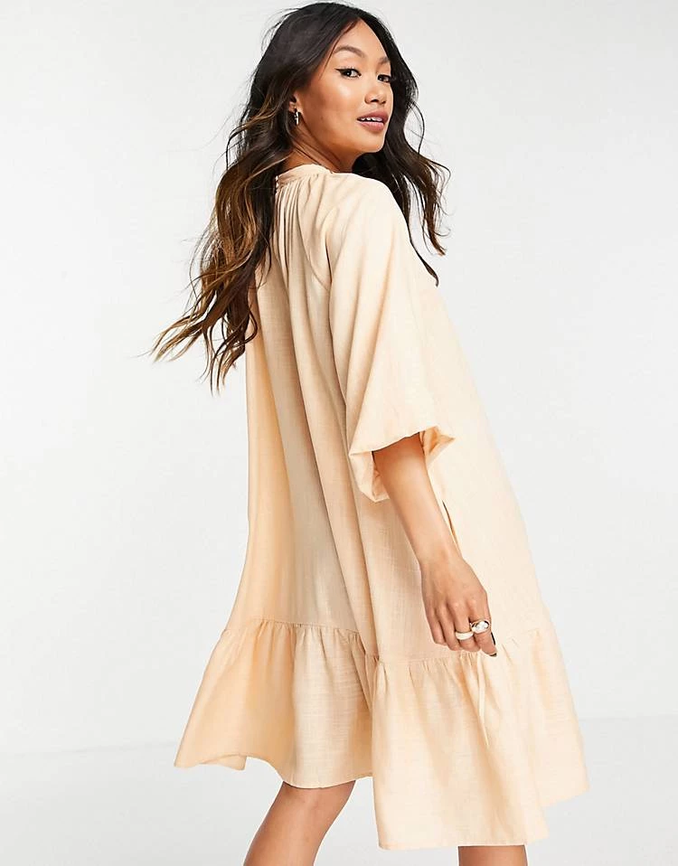 Y.A.S Mini Smock Dress In Peach For Women 4 Y.A.S Mini Smock Dress In Peach For Women - Image 2