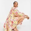 Y.A.S Organic Cotton Mini Dress With Exaggerated Sleeves In Bright Floral For Women Floral Print 2 Y.A.S Organic Cotton Mini Dress With Exaggerated Sleeves In Bright Floral For Women Floral Print -Women's Y.A.S Sales Shop unnamed file 655