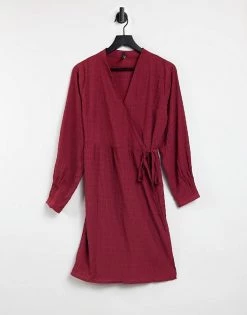 Y.A.S Wrap Mini Dress In Red For Women