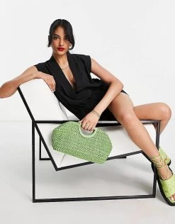 Y.A.S Wrap Front Playsuit In Black For Women 8 Y.A.S Wrap Front Playsuit In Black For Women -Women's Y.A.S Sales Shop unnamed file 7